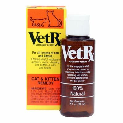 VetRx Cat & Kitten Aid - Respiratory Function Support for Felines - 2 oz
