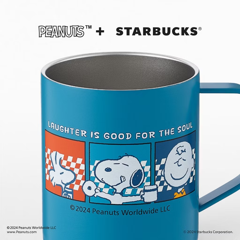 スヌーピー　PEANUTS スターバックス　ブルー Starbucks x Peanuts Snoopy Stainless Steel Blue Mug 14oz +