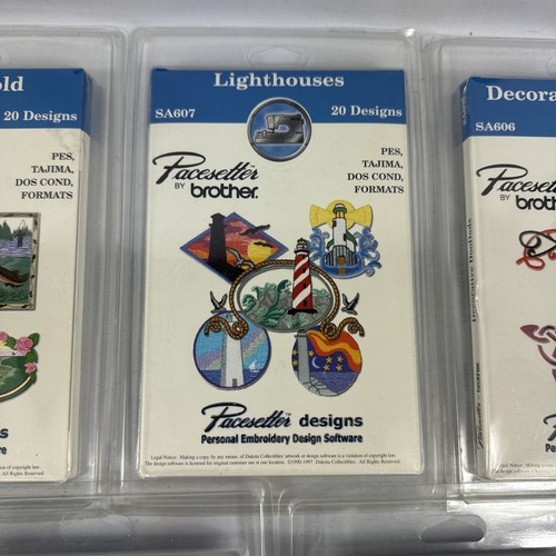 Set of 5 Pacesetter by Brother Designs SA603 SA605 SA606 SA607 SA 610 - Picture 3 of 12