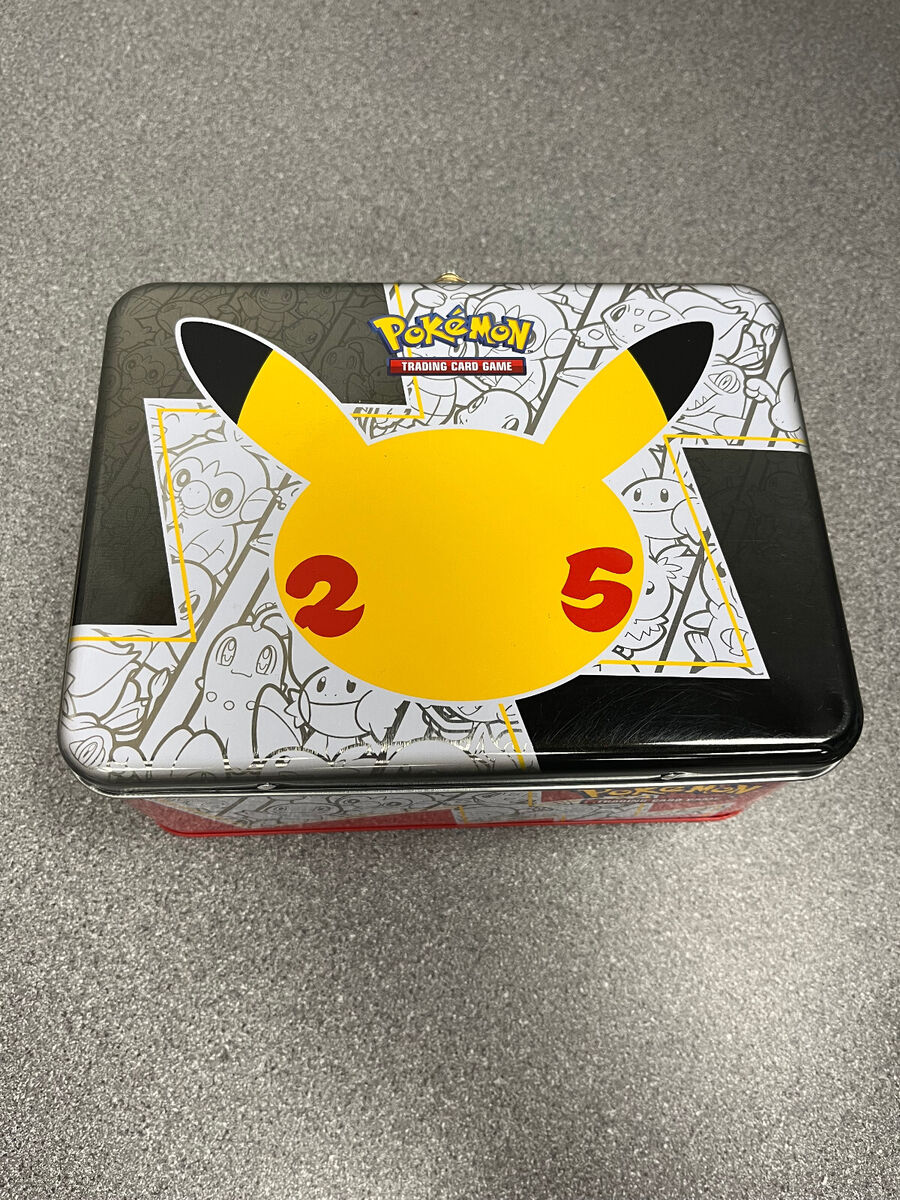 Pokemon Trading Card Game 25th Anniversary Tin Metal Box Pokemon Trading Card Game 25th Anniversary Tin Metal Box