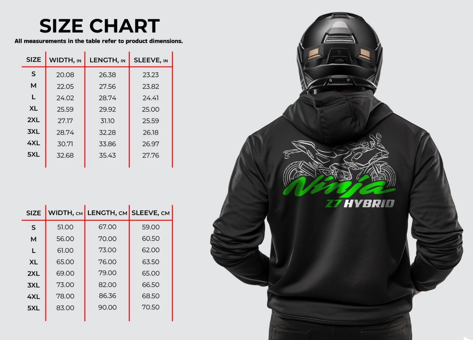 Kawaasakii Ninja 7 Hybrid 2024-2025 - Motorcycle Hoodie Pullover for Riders