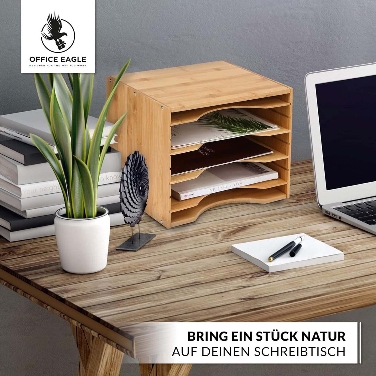 Holz Schreibtisch Organizer Mehrschichtig - Dokumentenablage Für Büro