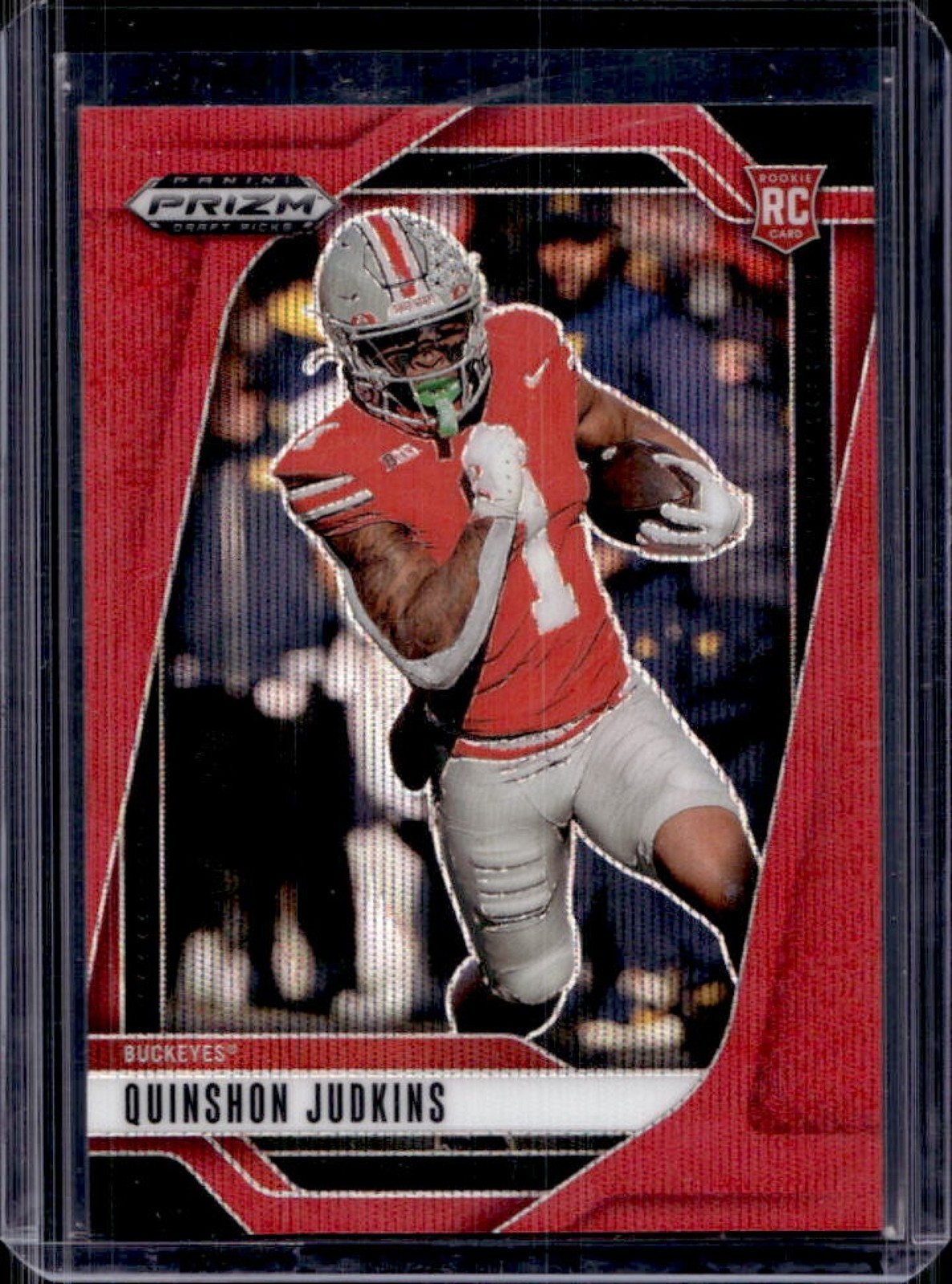 2025 Prizm Draft Picks Quinshon Judkins RC Ruby Wave #84 Buckeyes