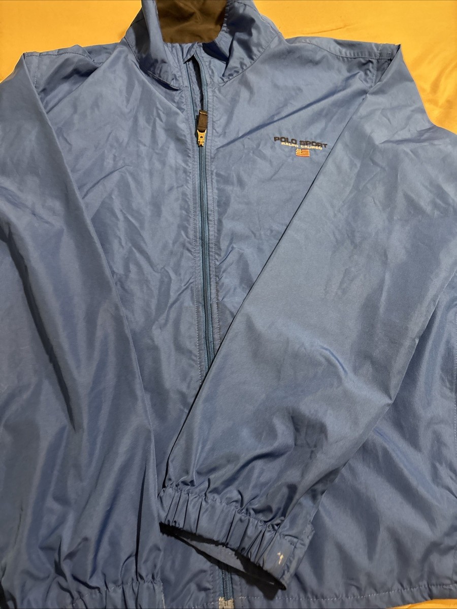ジャケット・アウター 90s Polo Ralph Lauren Windbreaker Jacket Vintage 90s Polo Sport Ralph Lauren Blue Full-Zip Windbreaker