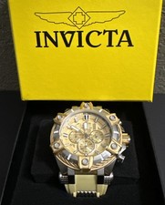 Invicta Bolt Surge 52MM Japan Chronograph Ivory Yellow Ivory Strap Men's Watch