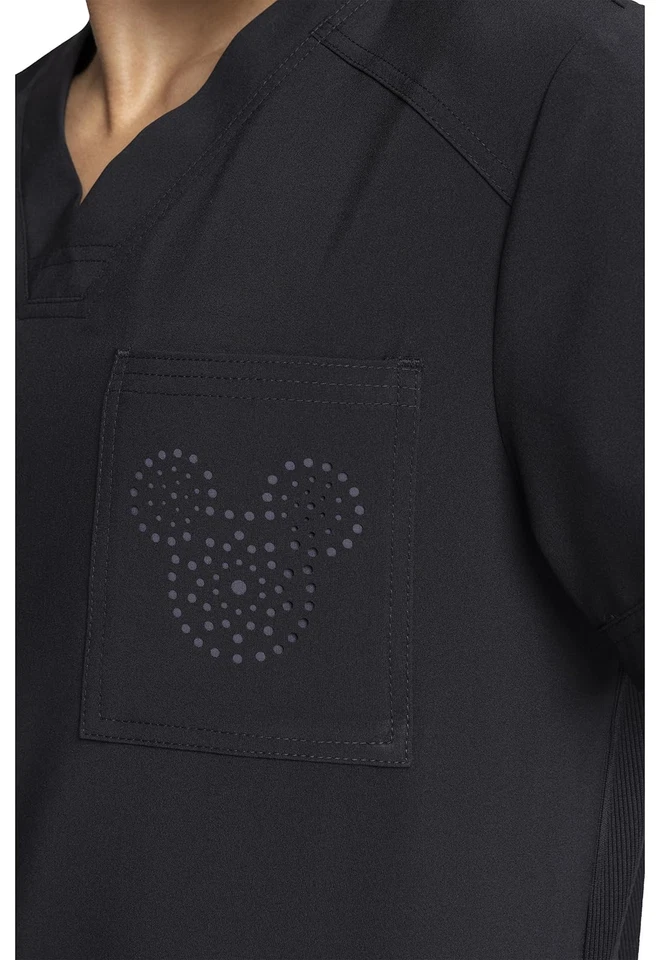 Infinity Cherokee Men Scrubs Top V-Neck CK904A, M, Black - Image 3 of 4