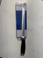 Hampton Forge 8-Inch Bread Knife - Black Handle & Serrated Stainless Steel Blade
