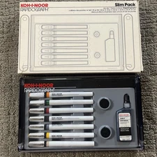 Koh-I-Noor Rapidograph Technical 7 Pen Set 3165-SP-7 Ultradraw Ink Drafting
