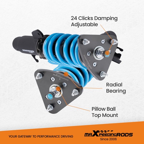 Adj Damper Height Struts Shocks Absorbers Coilover Kits For Mazda 3 2004-2009 - Picture 11 of 12