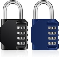 Zhege VorhäNgeschloss Zahlencode 4 Stellig Fitnessstudio Spind Schwarz Blau