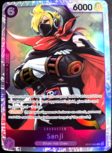 Sanji OP07-064 SR ONE PIECE Tcg Card Game NM PURPLE Reprint