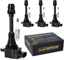 Set of 4 Ignition Coil Pack and Spark Plugs Fits for 2.5 L4 Nissan Altima Sentra