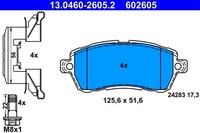 ATE Bremsbelagsatz, Scheibenbremse 13.0460-2605.2 FüR Ford