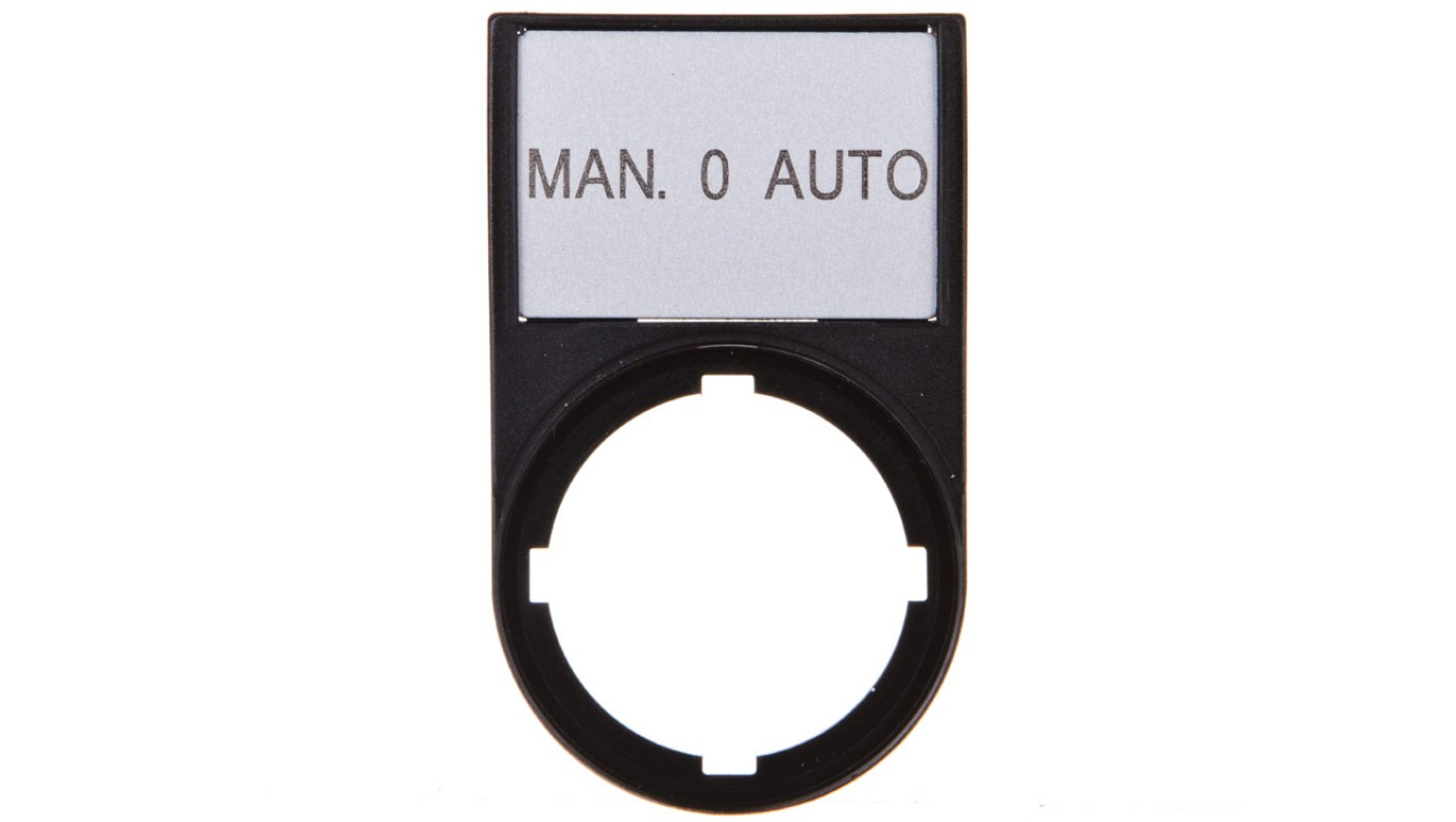 Lettering board MAN-0-AUTO 50x30mm black RMQ titanium 216501