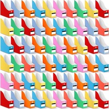 64 Pcs Magazine File Holder Set Including Colored Foldable Desk File Holder O...
