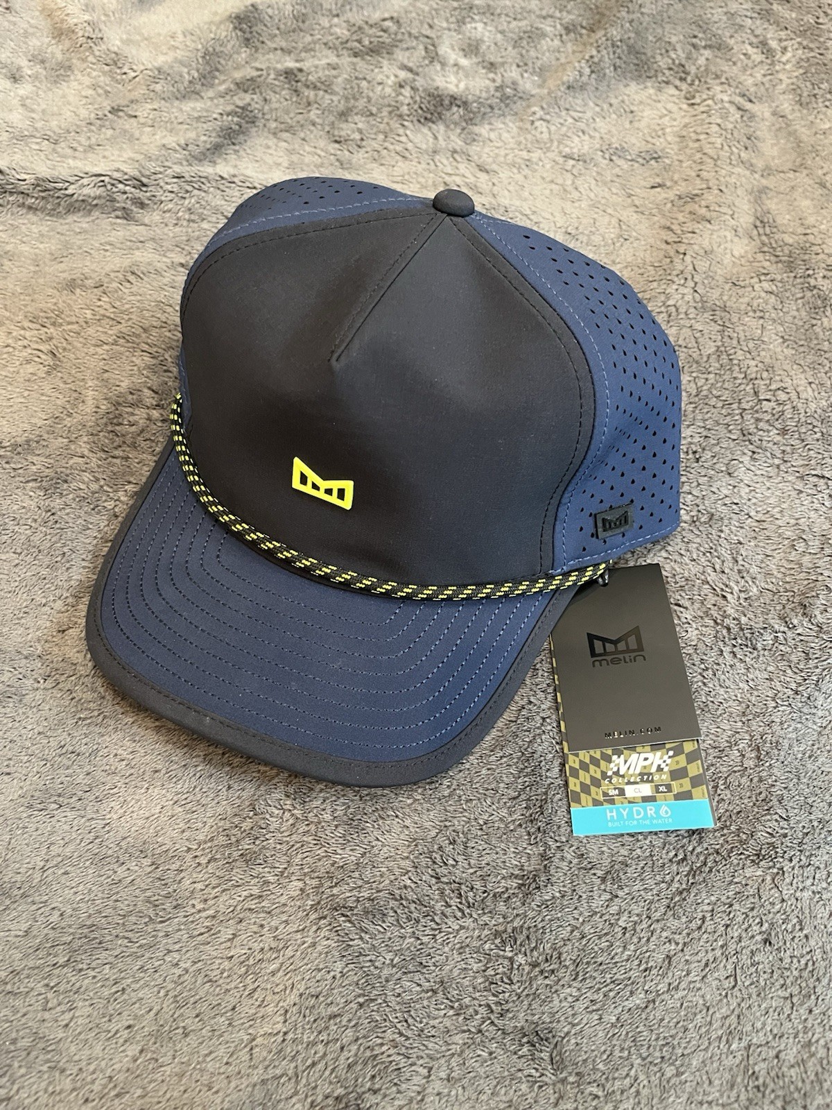 Melin Odyssey Rope Bulls Icon MPH Hydro Hat-Black Iris/Black Classic (58CM)