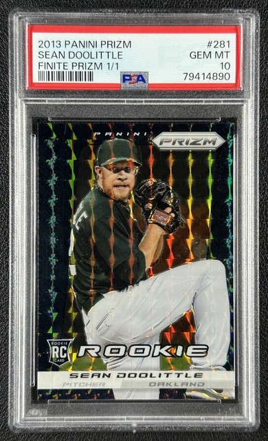 1/1 Sean Doolittle PSA 10 2013 Panini Prizm #281 Rookie Black Finite RC 1/1
