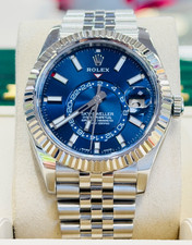 Rolex Sky-Dweller 326934 Blue Dial Jubilee Band 18K White Gold Bezel BOX/PAPERS
