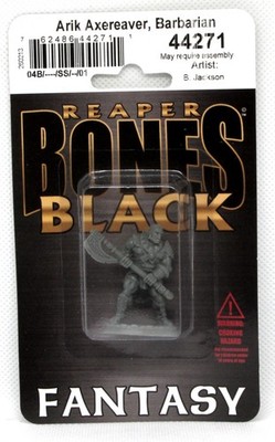 Reaper 44271 Arik Axereaver Barbarian (Bones Black) Dawnseekers Male Warrior