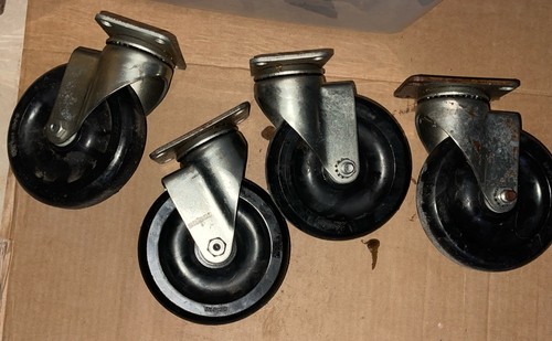 Colson 5 Inch Swivel Castor Wheels 2-5-53 or 2-5-55 Heavy Duty Metal Plate