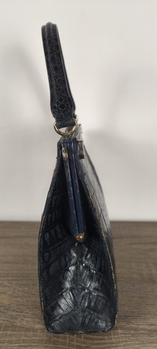 Krokodilledertasche mit Irv -Zeichen Krokodil Leder Tasche Ledertasche Vintage - Bild 5 von 20