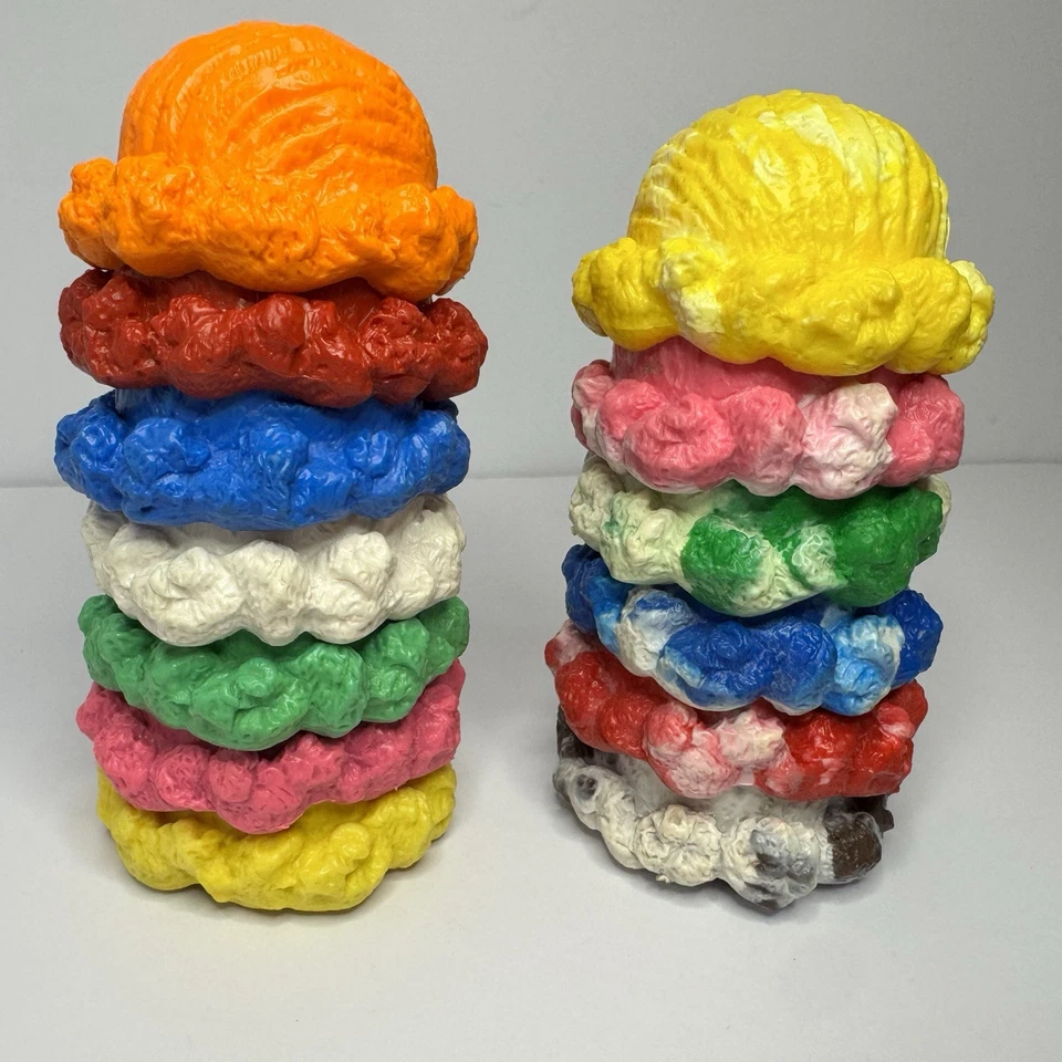 Juego de cuchara y cuencos de helado de colección años 90 21 piezas clasificación de colores juguete educativo aprendizaje Foto 2 de 4