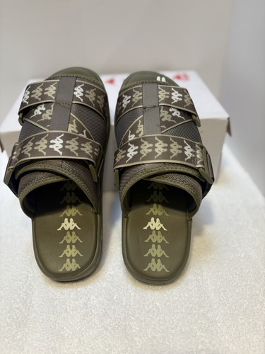 Kappa Mens 222 Banda Mitel Slides Green Sage Size 9 New