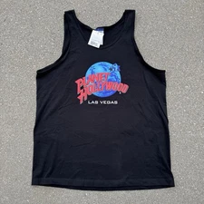 NEW Vintage Planet Hollywood Las Vegas Graphic Tank Top Black Cotton Size Large