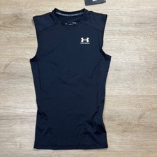 Under Armour Heatgear Compression Tank Top Sleeveless Black Mens Size Small NWT