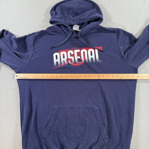 Puma Arsenal Gunners Hoodie Mens 2XL Blue Fleece Sweatshirt Pullover Soccer - Picture 5 of 9