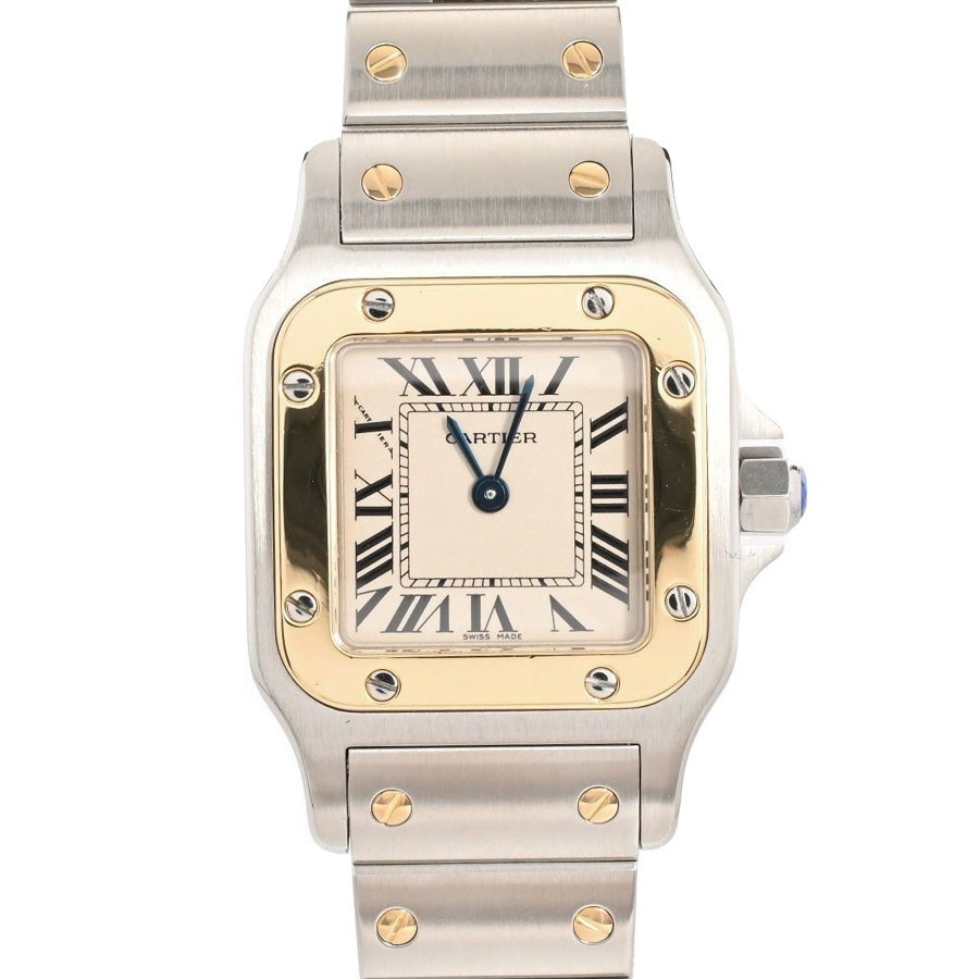 CARTIER Santos Galve SM W20012C4 Watches / Ivory quartz Women
