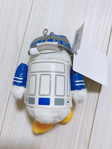 Tokyo Disney Star Wars R2-D2 Donald Duck Plush Badge Doll Keychain w/ Tag UNUSED - Picture 17 of 24