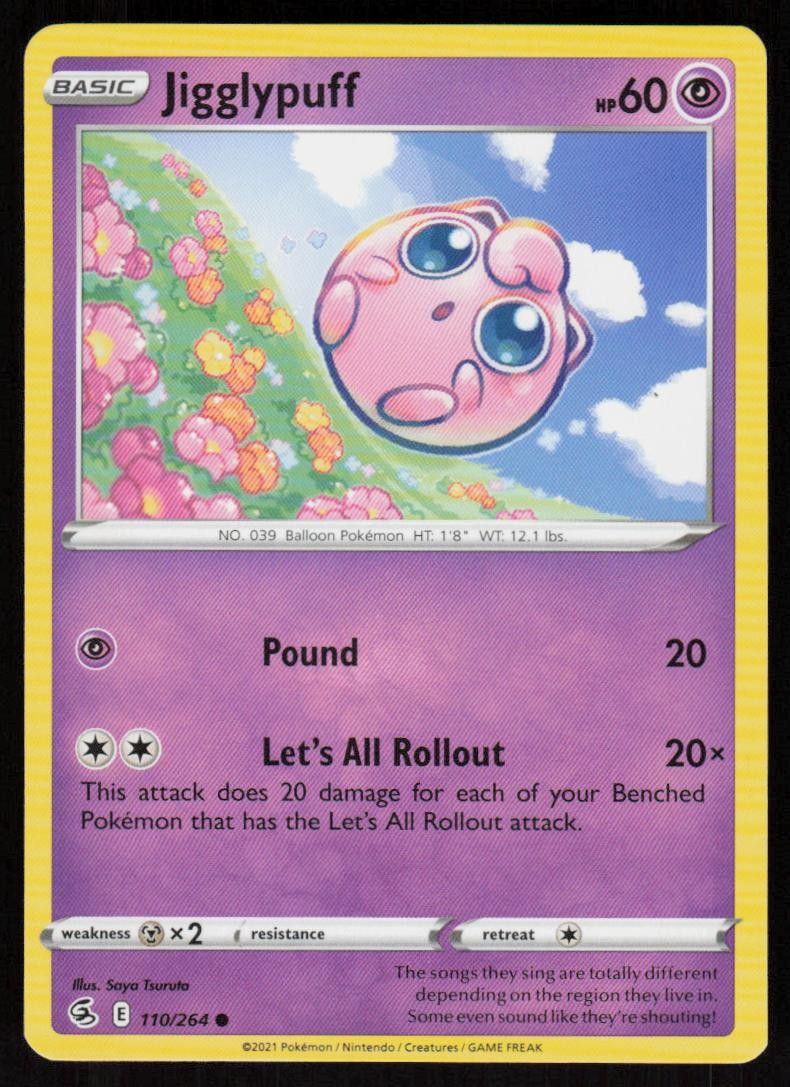 Jigglypuff 110/264 Common Fusion Strike Pokemon NM