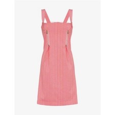 Versace Red Gingham Strap Mini Dress