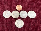 🔥6 Coin Lot Washington Quarters (90% Silver 1964) 1965 +2025penny