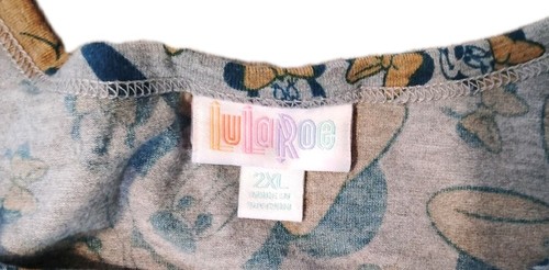 Lularoe Minnie Mouse Night Shirt Women's XXL (2XL) Gray Allover Print - Picture 3 of 4