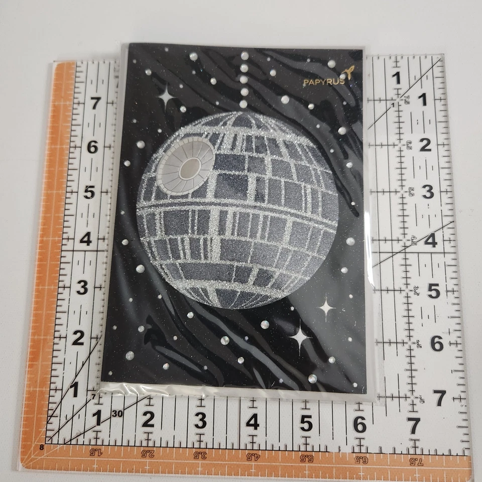 Papyrus Star Wars Birthday Card DEATH STAR Sealed Discontinued  - Image 3 of 3