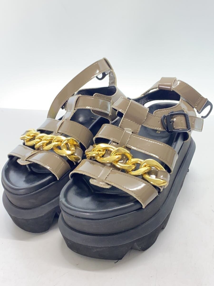 【関送無料】 sacai プラットフォーム サンダル Platform sandal Sacai Platform Sandals Cowhide Rubber Beige Size 36 Used | eBay