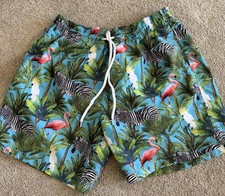 Trunks Surf  Swim Co Swim Trunks Men's Medium Animal Print Board Shorts