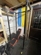 Full Home Gym Power Rack Barbell Bench Weights Cable Attatchments Home Gym UK