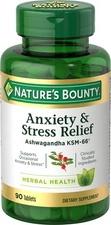 Nature's Bounty Stress Relief Tablets with KSM 66 Ashwagandha 90 count 