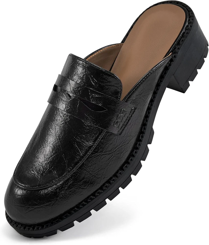 Zuecos cómodos de plataforma gruesos sin cordones para mujer Ecetana para mujer... 