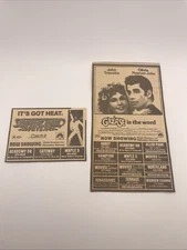 1970s Theatre Ad Newspaper Clippings-John Travolta Grease & Saturday Night Fever