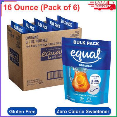 EQUAL 0 Calorie Sweetener, Powdered Aspartame and Acesulfame-K Sweetener 6 Pack