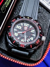 Luminox 215 Sentry 0200 Red Markings Swiss Men s Watch 43mm Carbon Fiber