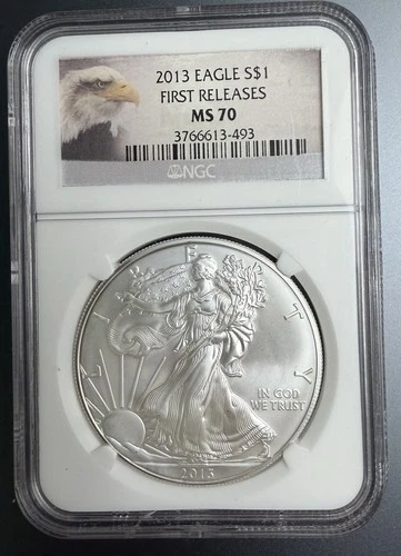 2013-S Silver American Eagle NGC MS70 First Releases 1oz $1