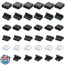 36 PCS 6 Types USB Anti Dust Cover Plugs, USB Type-C Dust Stopper
