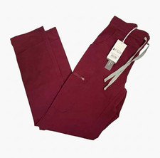 FIGS Fionlite Yola Skinny Scrub Pants Women  s 2XS Burgundy Drawstring XXS