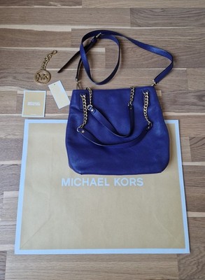 Neuwertige Michael Kors Crossbody Umhängetasche 35F4GTCM2L lila Jet Set Chain