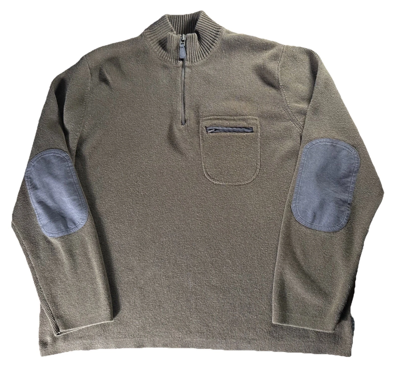 WOOLRICH Brown Heavyweight Sweater Mens L 1/4 Zip Elbow Patches Outdoor Woods
Opens in a new window 
